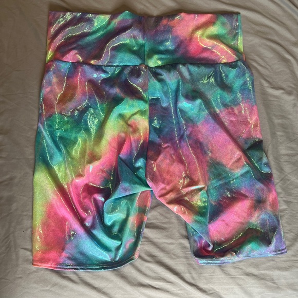 Coquetry Clothing HolographicHigh Waist Bike Shorts - Picture 2 of 3